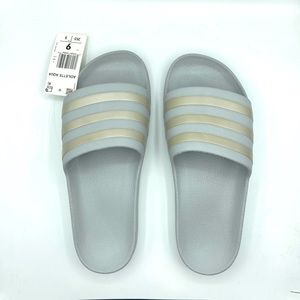 Adidas Adilette Aqua slides, Grey, NWT